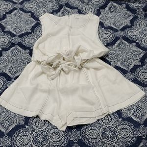 White Short Romper